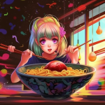 【NFT】Ramen Lover Hungry Girl #46